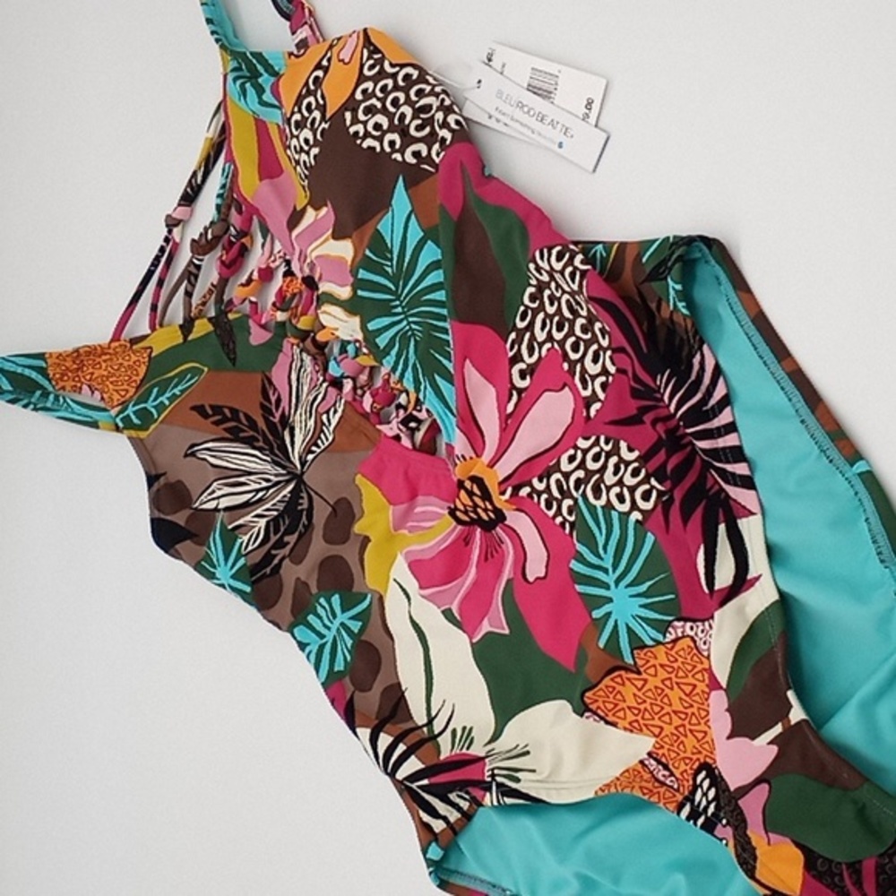 BLEU‎ Rod Beattie Run Wild Lace Down One-Piece Swimsuit 4